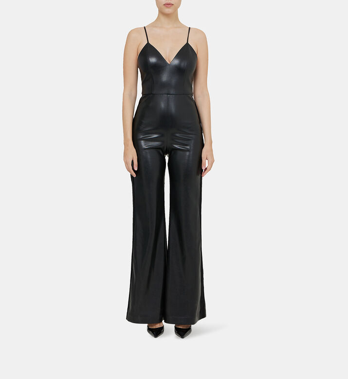 Christena Vegan Leather Jumpsuit Christena Vegan Leather Jumpsuit