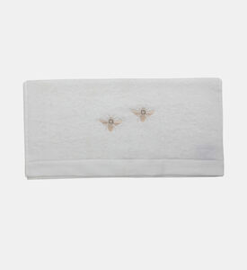 Home Deco and More Bee Cotton Terry Towel, White, 50x100-cm, Packshot View
