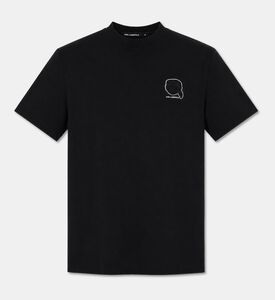 Karl Lagerfeld Logo-embroidery Crewneck T-shirt, Black, Xl, Packshot View