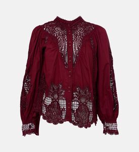 Farm Rio Cotton High Neck Button Closure Shirt, Packshot View