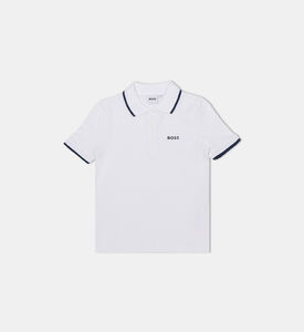 Embroidered Logo Contrast Tipping Polo Shirt