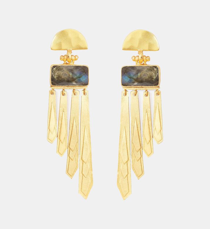 Ottoman Hands Erte Labradorite Multi Drop Earrings, Packshot View
