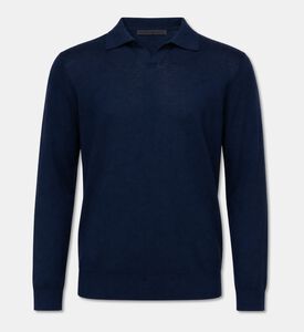 Corneliani Long-sleeve Polo Knit Sweater, Packshot View