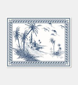 Gien D&eacute;pareill&eacute;es Bleu Small Acrylic Serving Tray, Blue, 36x28-cm, Packshot View