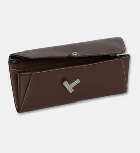 Mlouye Calf Leather Isla Grab Wallet, Dark-brown, Packshot View
