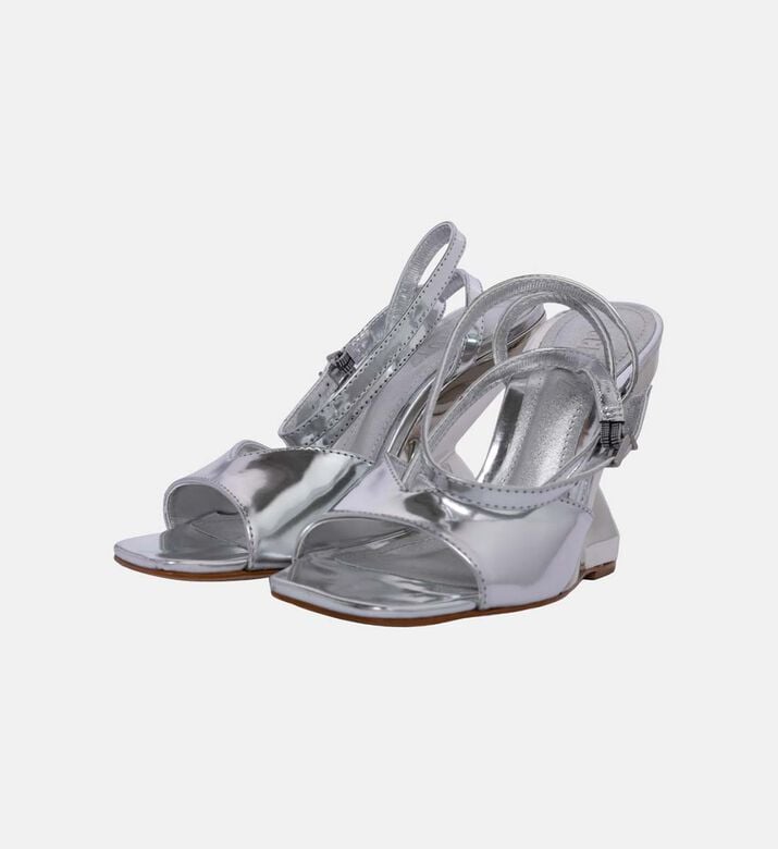 Leather Strap-up Wedge Heels Leather Strap-up Wedge Heels