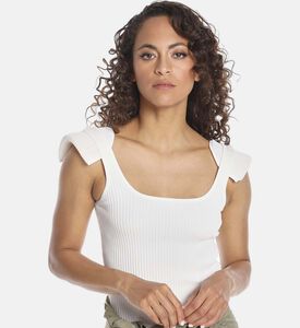 بلوزة بدون أكمام مع كتافات