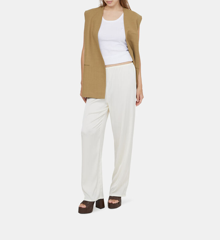 Nazli Printed Satin Pants