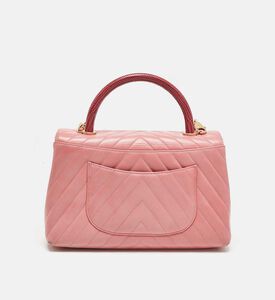 Chanel Chanel Chevron Leather Small Coco Top Handle Bag Preowned, Packshot View Chanel Chanel Chevron Leather Small Coco Top Handle Bag Preowned, Packshot View