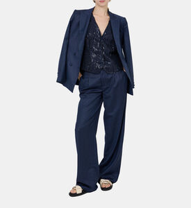 Sequined Button-up Waistcoat