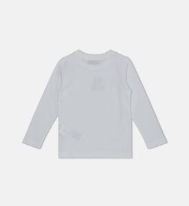 Festive Teddy Bear-print Logo-print Long-sleeve T-shirt Festive Teddy Bear-print Logo-print Long-sleeve T-shirt