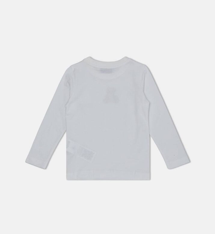 Festive Teddy Bear-print Logo-print Long-sleeve T-shirt Festive Teddy Bear-print Logo-print Long-sleeve T-shirt