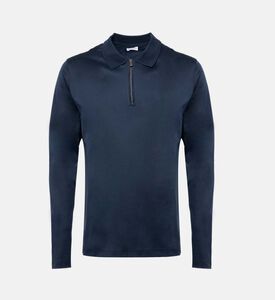 Pal Zileri Cotton Zip Fastening Polo Shirt, Packshot View