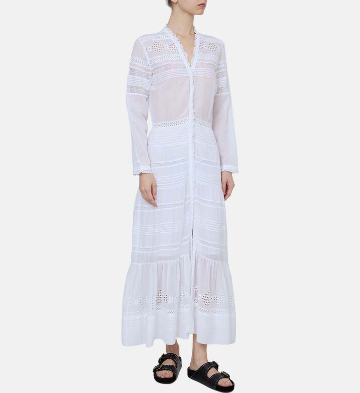 Daniva Perforated Cotton Voile Dress Daniva Perforated Cotton Voile Dress