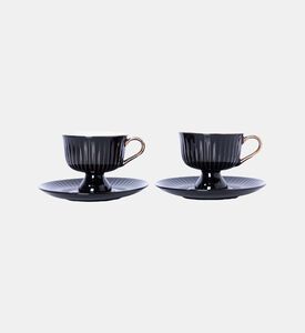 Home Deco and More French 6-piece Coffee Cup Saucer Set, Packshot View
