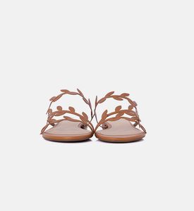 Leaf-shaped Straps Slip-on Sandals