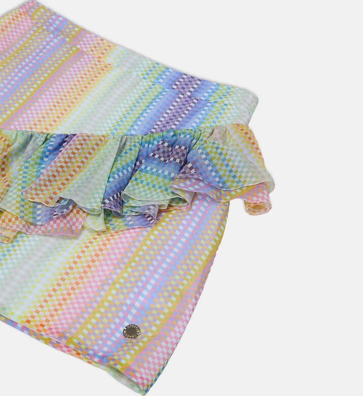 تنورة مكشكشة ملونة تنورة مكشكشة ملونة