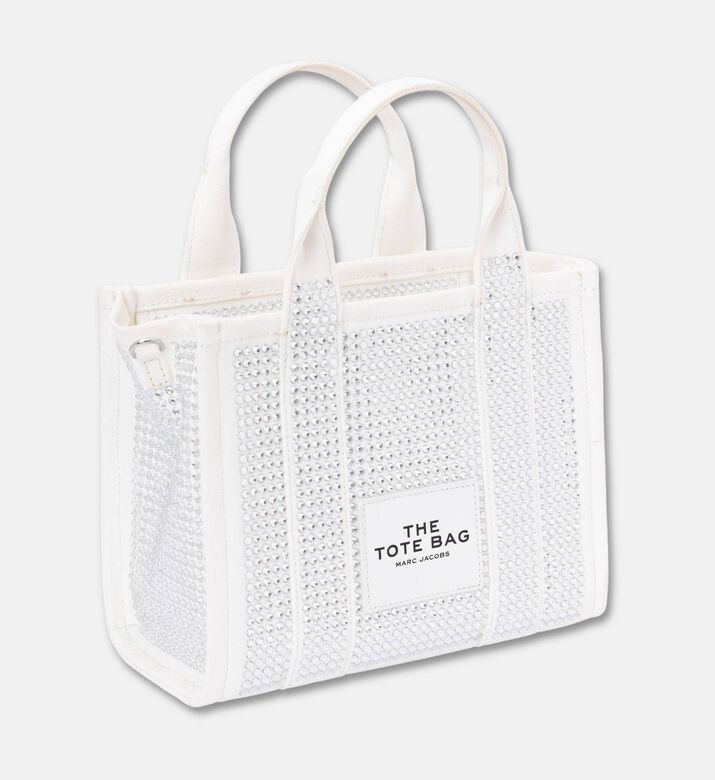 Marc Jacobs Crystal Canvas Small Tote Bag, White, Packshot View