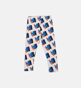 Bobo Choses All-over Dogs Pattern Elasticated Waistband Leggings, Packshot View Bobo Choses All-over Dogs Pattern Elasticated Waistband Leggings, Packshot View
