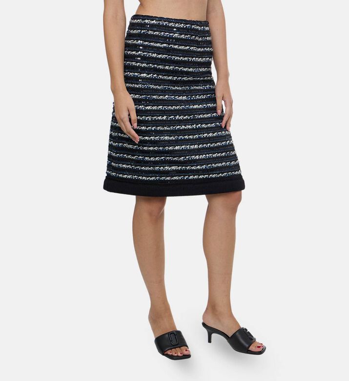 Sequin-embellished Flared Skirt