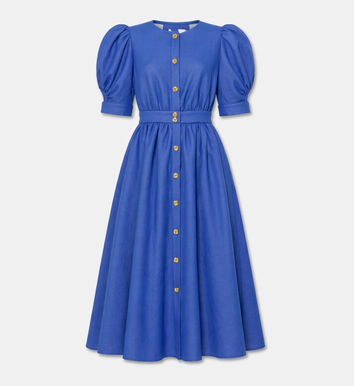 Poca and Poca Puffy Sleeve Flowing Maxi Dress, Packshot View