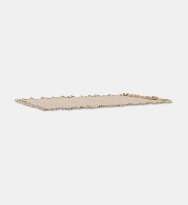 Estia Placemat Loom With Fringes, Beige, Packshot View