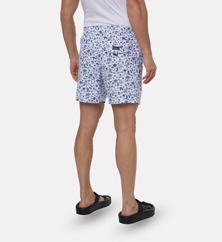Hackett London Island Abstract-print Drawstring Closure Shorts, Model View