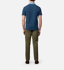 قميص بولو قصير الأكمام مطرز