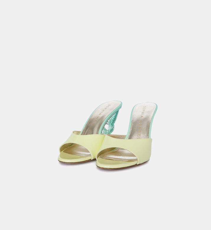 Paloma Leather Med Heel Sabots