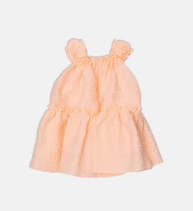 فستان مكشكشة بأكمام مجمعة