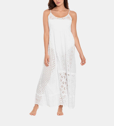 Embroidered Patchwork Maxi Dress