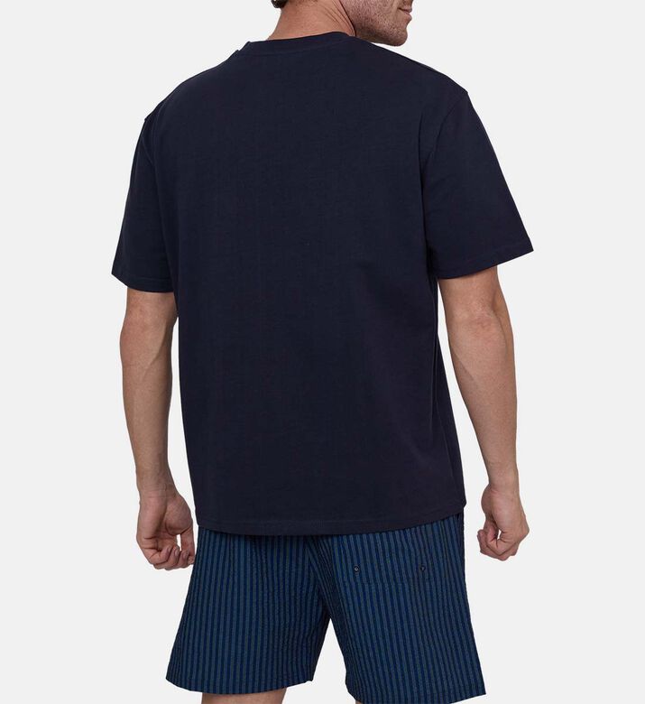 Organic Cotton Chest Logo Crewneck T-shirt