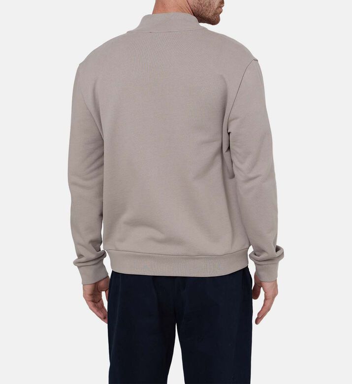 سويت شيرت بسحاب بمزيج قطن