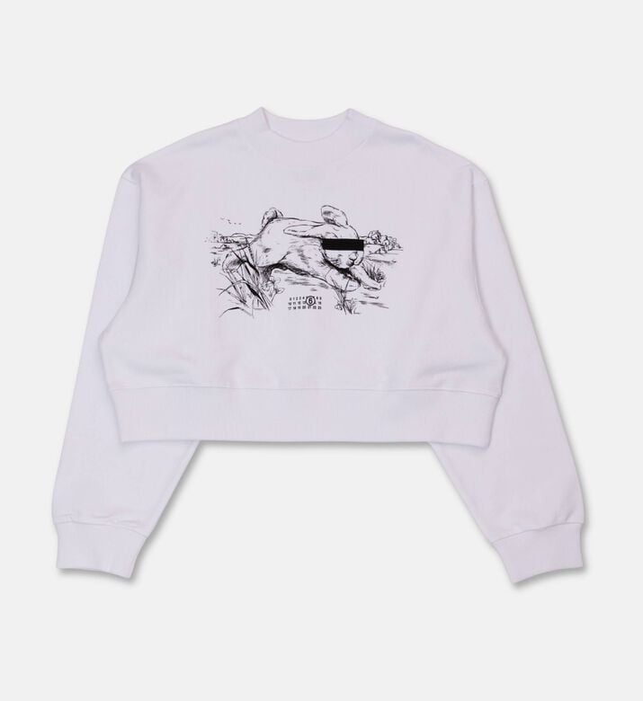 MM6 Rabbit-print Ribbed Sweatshirt, Packshot View