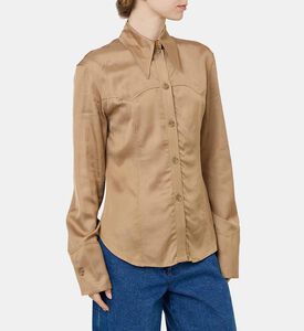 قميص كاميلا بساتان تويل