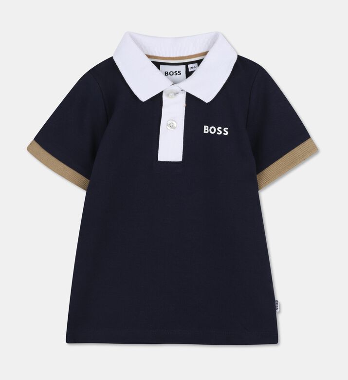 Boss Stretch Piqu&eacute; Polo Shirt, Navy, 18m, Packshot View