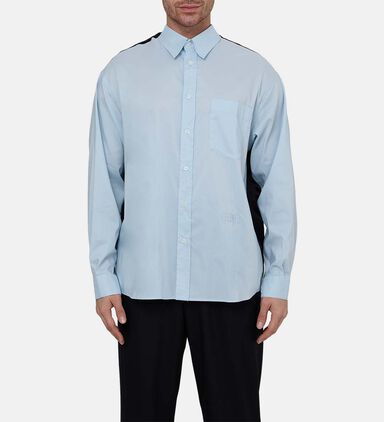 Contrast Sleeve Oversized Poplin Shirt