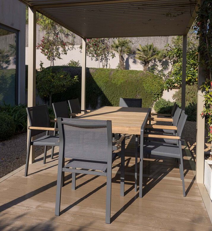 Lifestyle Garden Amber Dinning Table With 8-chairs, Packshot View