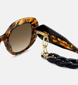 Tortoise Shell Chain Sunglasses 53