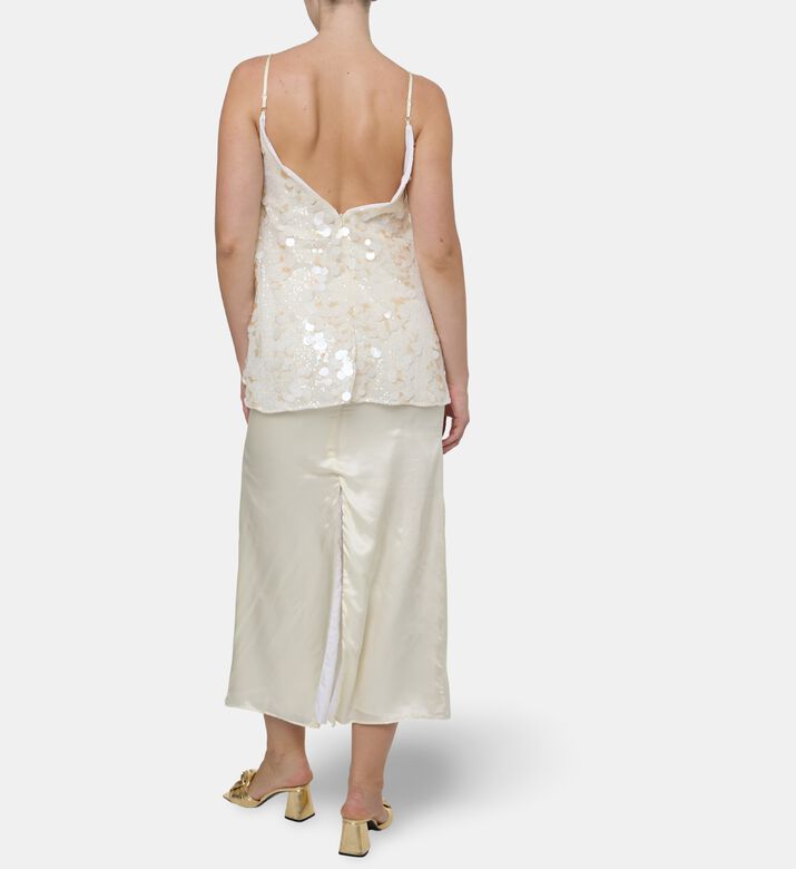 Baobab Sequin V-neck Scarf Maxi Dress, Model View