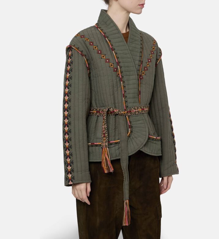 Ba and Sh Embroidered Quilted Jacket, Model View