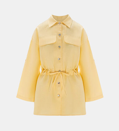 Drawstring Dropped Shoulder Shirt