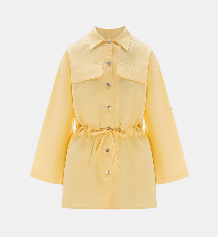 Drawstring Dropped Shoulder Shirt