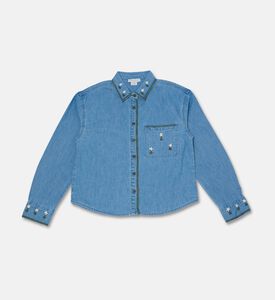 Stella McCartney Denim Embroidered Long-sleeve Shirt, Packshot View