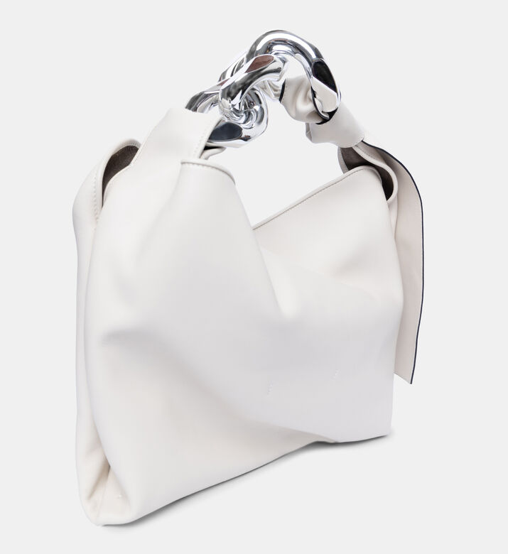 حقيبة هوبو بسلسلة من جلد العجل