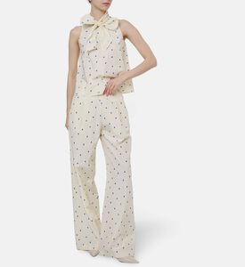 Forte-Forte Polka-dot Wide-leg Pants, Model View