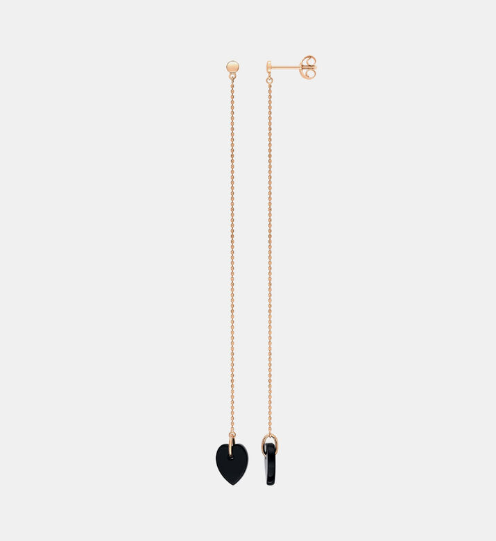 Xl Angle Mini Onyx Earrings 18k