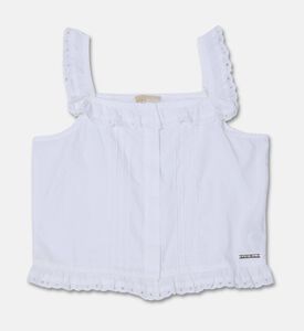 Michael Kors Ruffle-detail Button Closure Sleeveless Top, Packshot View