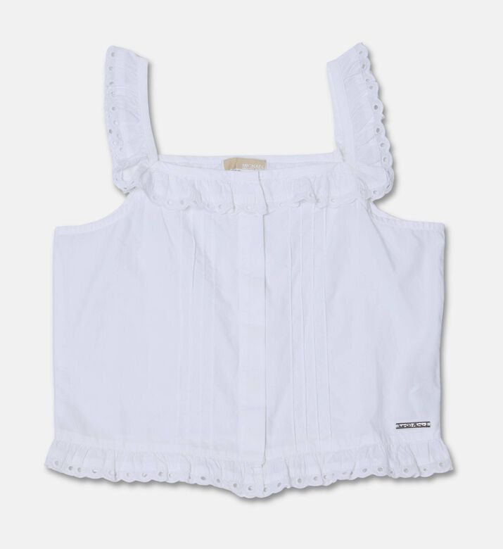 Michael Kors Ruffle-detail Button Closure Sleeveless Top, Packshot View