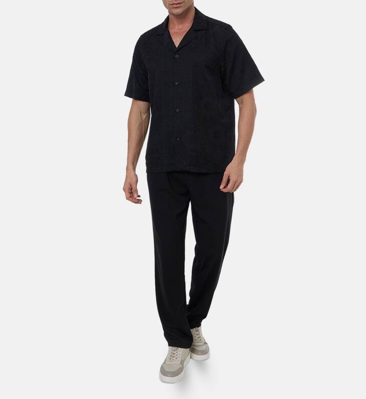 Les Deux Liam Jacquard Short-sleeve Shirt, Model View